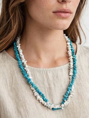 Genuine 🇨🇦 Howlite Gemstone Necklace